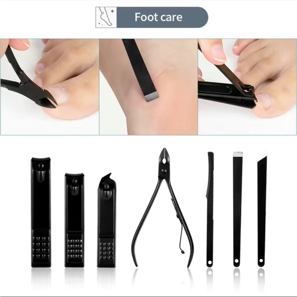 12 Piece Manicure Set - Black - Picture 4 of 8